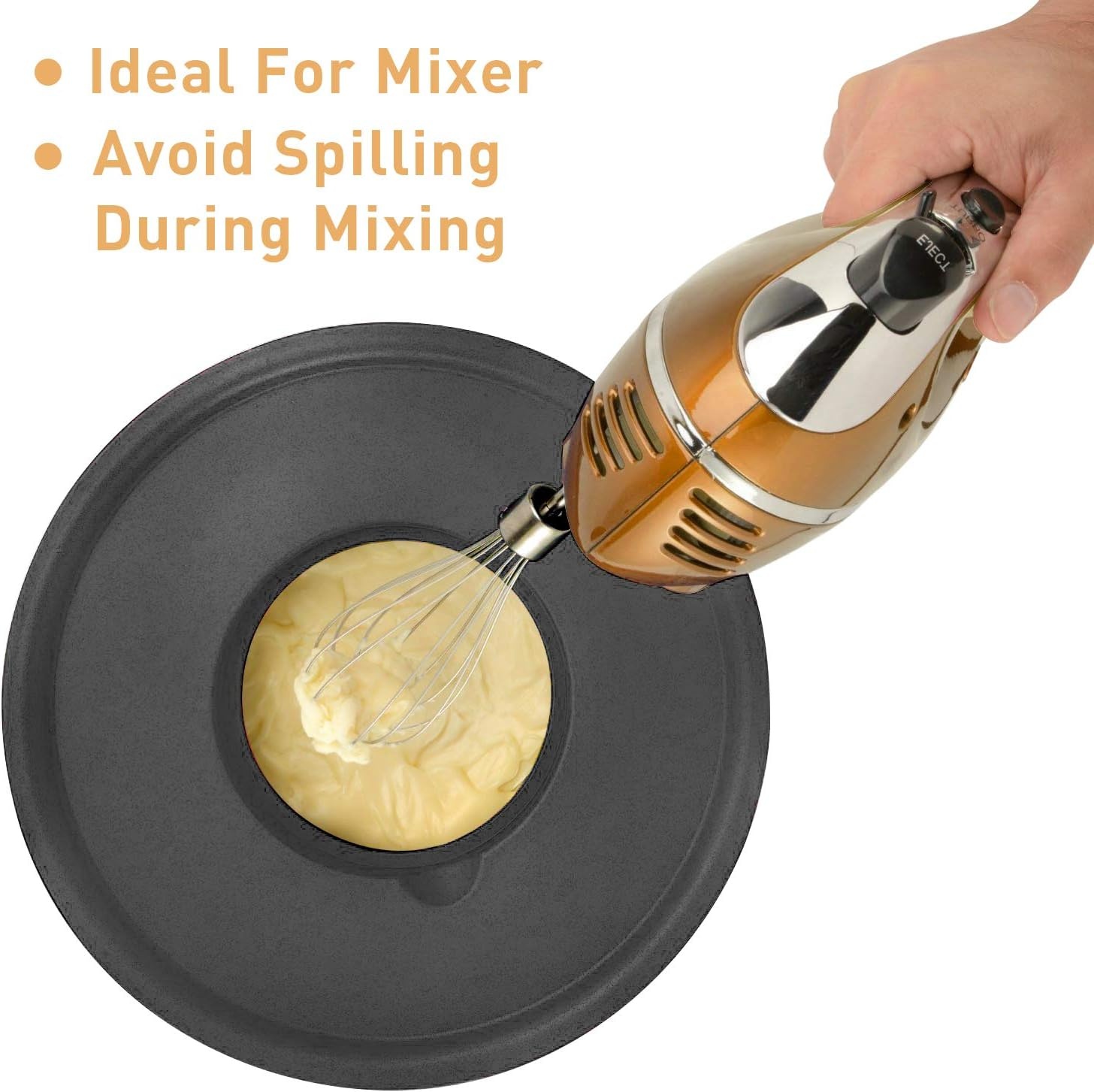 image:imageWildone Mixing Bowls with Airtight Lids Set 5PCS Stainless Steel Khaki Nesting Bowls for Kitchen with Grater Attachments amp NonSlip Bottoms Size 5 3 2 15 063 QT Great for Mixing amp ServingBlack