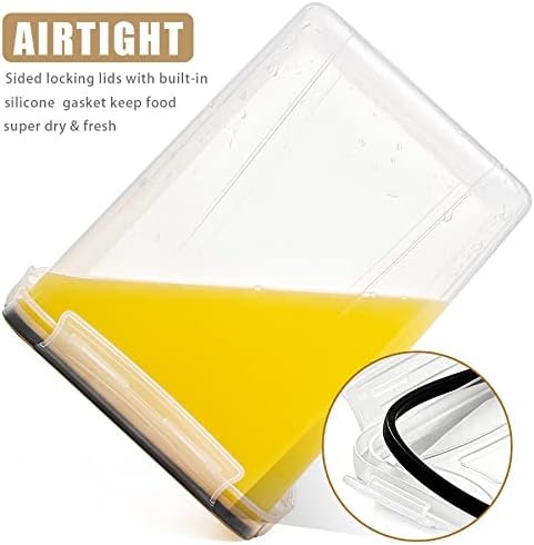 image:imageWildone Large Food Storage Containers 52L 175oz 4 Piece BPA Free Plastic Airtight Food Storage Containers for Flour Sugar Baking Supplies Kitchen amp Pantry Containers with 20 LabelsBlack