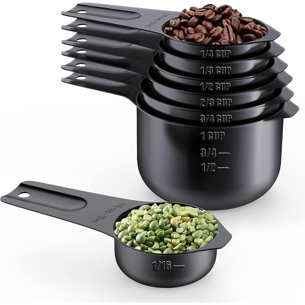 image:image21 Pcs Stainless Steel Measuring Cups and Spoons Set Wildone Stackable Metal Measuring Cups and Spoons for Cooking amp Baking Includes 7 Cups 9 Spoons and 5 Mini SpoonsBlack