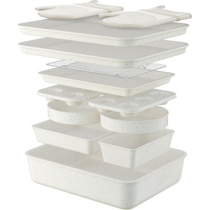 image:imageWildone 13Piece Baking Pans Set Nonstick  Stackable Bakeware Sets Including Cookie Sheets for Baking Rack Muffin Pan Cake pan Loaf Pan Roasting Pan Heavy Duty amp Easy Clean PlumWhite