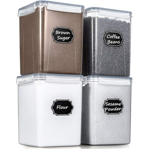 image:imageWildone Large Food Storage Containers 52L 175oz 4 Piece BPA Free Plastic Airtight Food Storage Containers for Flour Sugar Baking Supplies Kitchen amp Pantry Containers with 20 LabelsGray