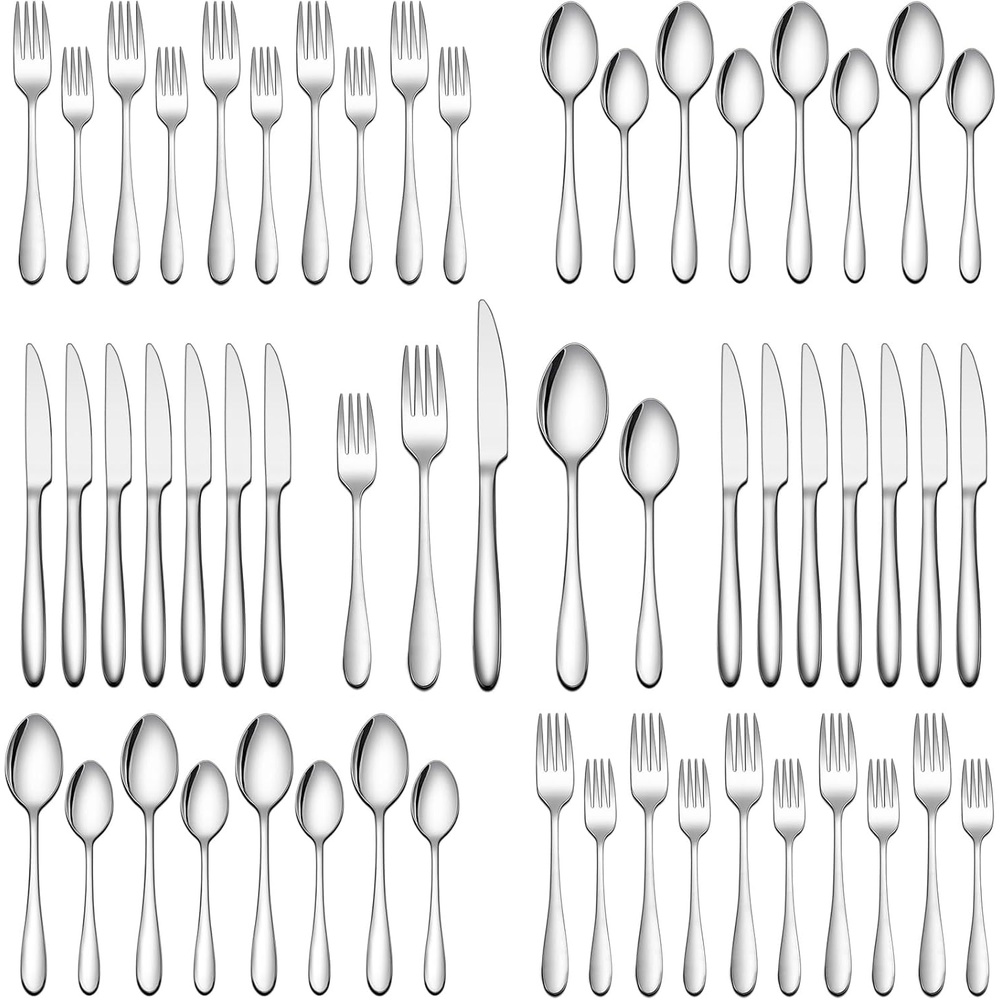 image:image20Piece Silverware Set Wildone Stainless Steel Flatware Set Service for 4 Tableware Cutlery Set for Home Kitchen Hotel Restaurant Mirror Polished Dishwasher Safe40 Piece